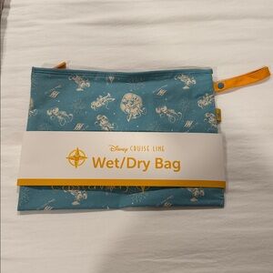 Disney Cruise Line Blue Wet/Dry Bag with Orange Accents